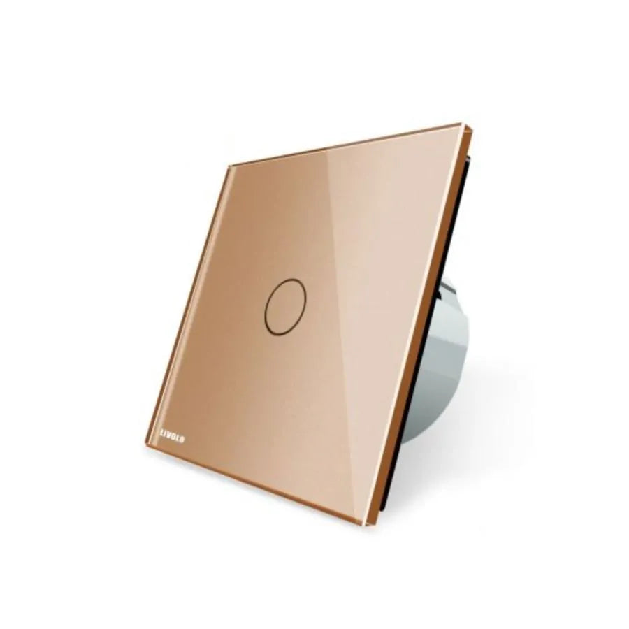 Switch Touch, Simple, Golden, Secure Glass, Livolo