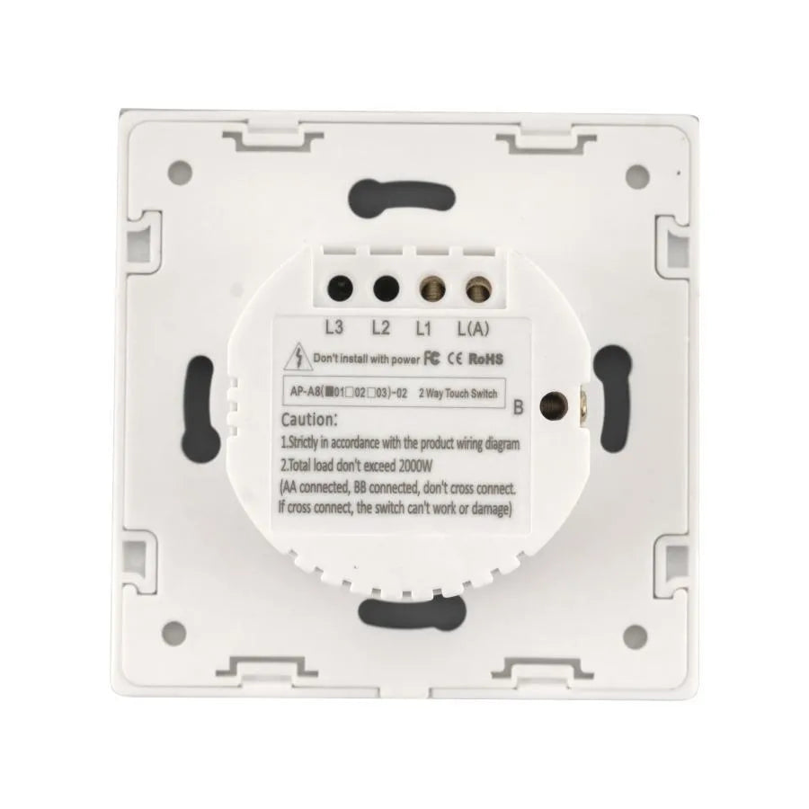Touch Switch Cap-Scara εξασφαλισμένο λευκό γυαλί