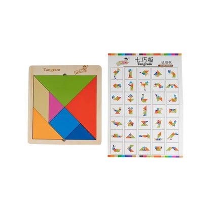 Εκπαιδευτικό παιχνίδι Tangram, 8 κομμάτια, πολύχρωμα, PG-L08