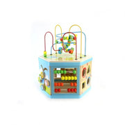 Εκπαιδευτικό παιχνίδι Montessori Hexagonal Wood 8 σε 1, 38 cm, πολύχρωμα