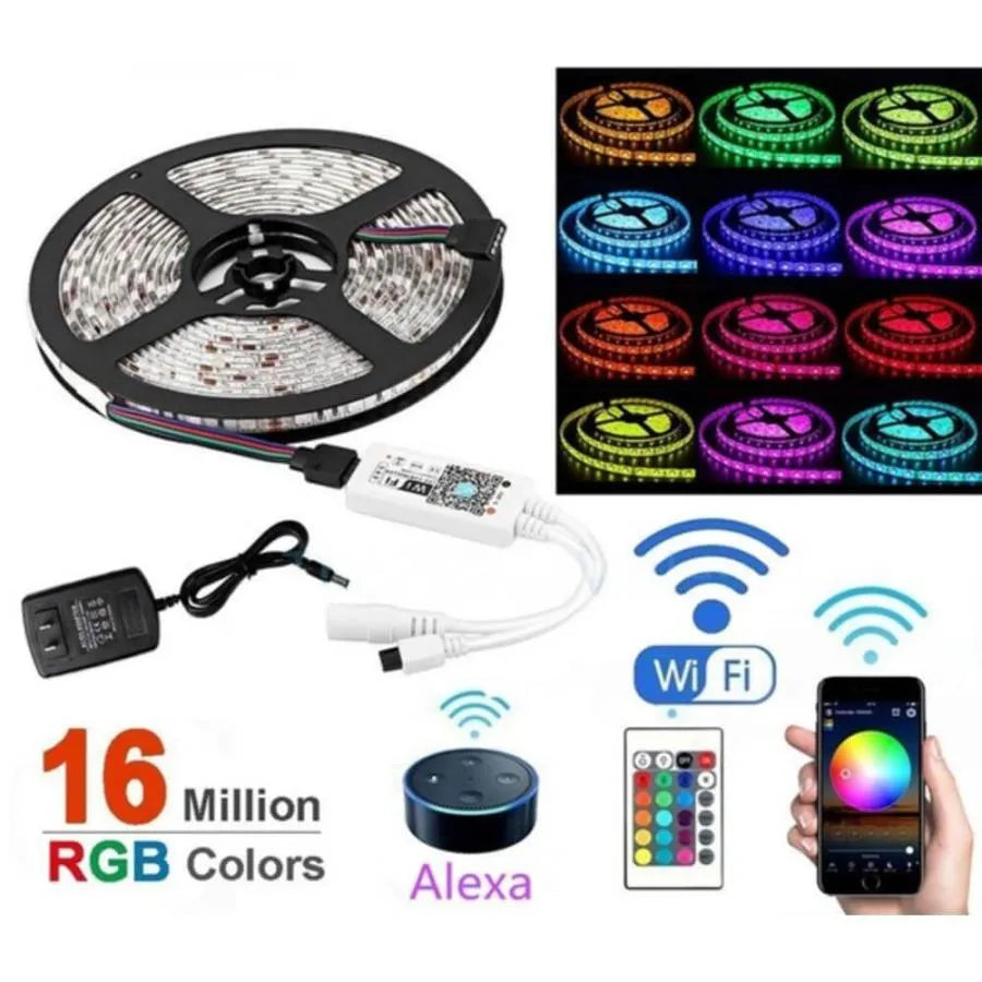 KIT RGB LED Band με τηλεχειριστήριο και Wi-Fi 10W/M 12V IP20