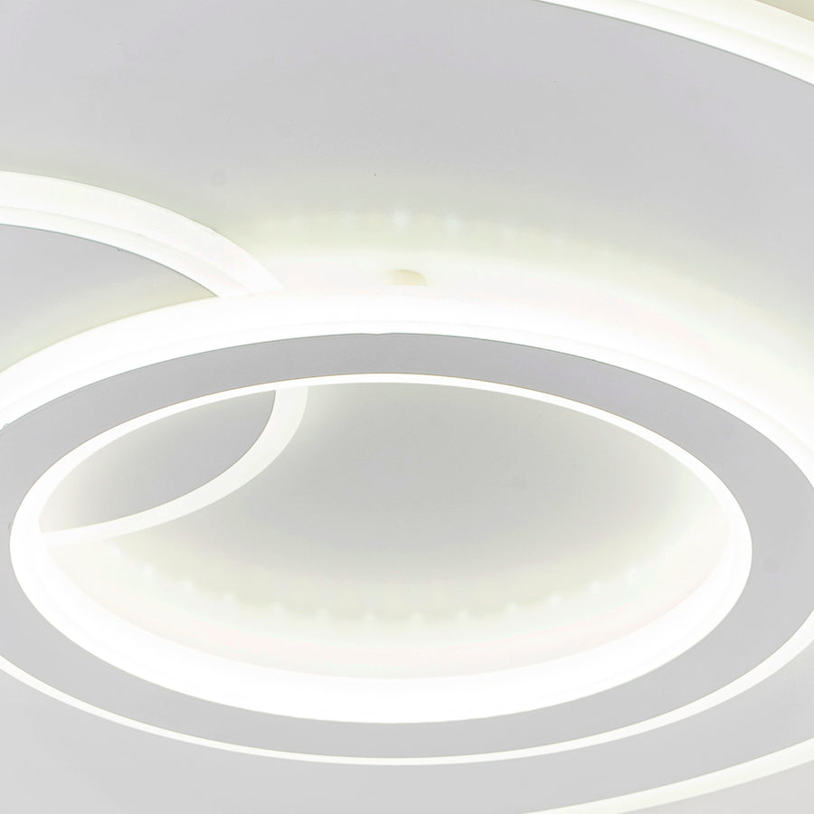LED πολυέλαιος με τηλεχειριστήριο Nolux Luminosa, 120W, 3 κύκλοι, κρύο/ζεστό/ουδέτερο φως, ασταθές, λευκό