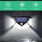 Ηλιακή λάμπα με αισθητήρα κίνησης, 100 LED, 20W, IP.65, μαύρο