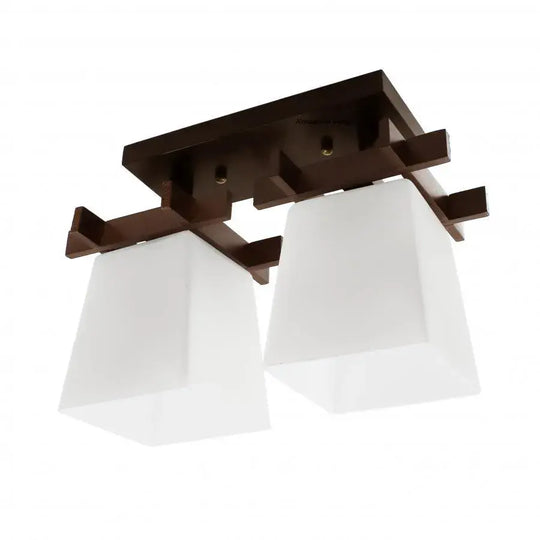 Cala Chandelier 2x E27 White Brown Classic Chandeliers Προεπιλεγμένος τίτλος Alessandro Design
