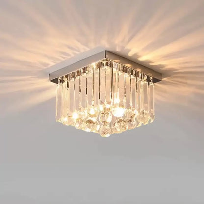 Crystal Martinez Linear Luxe, διάμετρο 35cm, 4x E14, γυαλιστερό χρώμιο