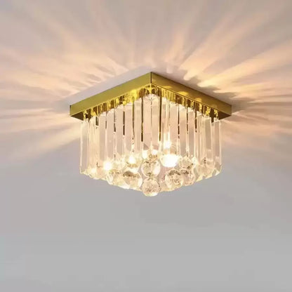 Crystal Martinez Linear Luxe, διάμετρο 35cm, 4x E14, γυαλιστερό χρυσό