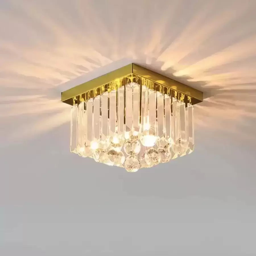 Crystal Martinez Linear Luxe, διάμετρο 35cm, 4x E14, γυαλιστερό χρυσό