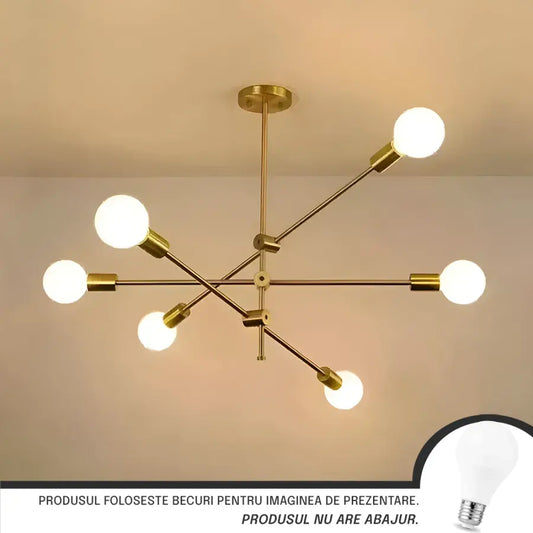 Lusta Dariya 6x E27, Metal, Gold