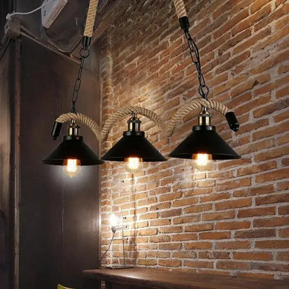Lustrage Lust, 3*E27, καφέ, μέταλλο και νήμα