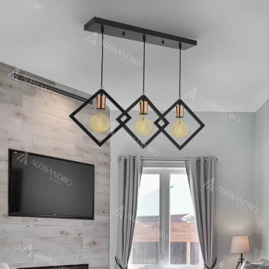 Fresi Lust, 3*E27, Metal, Black