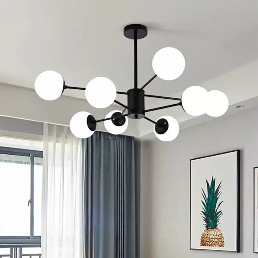 Lustra Keneth 8x E27 Black
