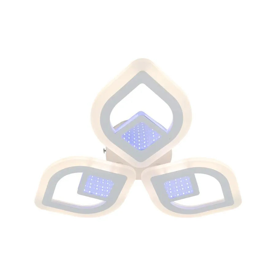 Lulus LED 3D Zeni με τηλεχειριστήριο, 60W, 2,4GHz, ακρυλικό, λευκό