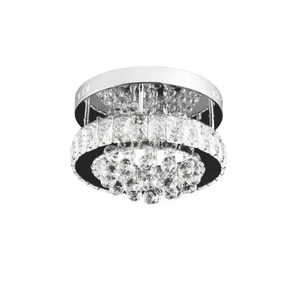 LED Abel Lust, 24W, κρύο/ζεστό/ουδέτερο φως, χρώμιο και κρύσταλλο