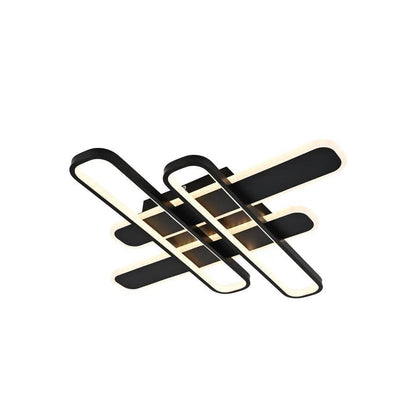 Πολυέλαιος LED με τηλεχειριστήριο AFINA 120W, 4 Στοιχεία, Κρύο/Ζεστό/Ουδέτερο φως, Ρυθμιζόμενο, Μαύρο