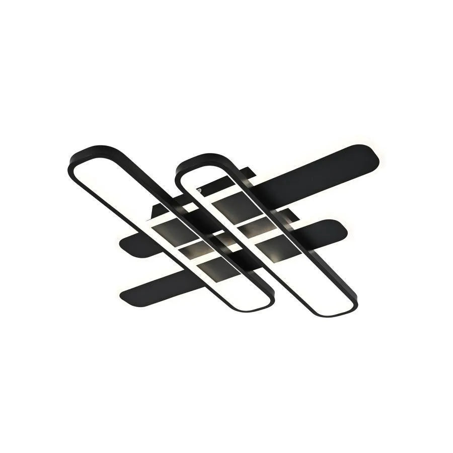 Πολυέλαιος LED με τηλεχειριστήριο AFINA 120W, 4 Στοιχεία, Κρύο/Ζεστό/Ουδέτερο φως, Ρυθμιζόμενο, Μαύρο