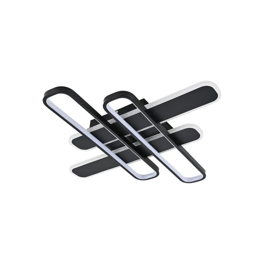 Πολυέλαιος LED με τηλεχειριστήριο AFINA 120W, 4 Στοιχεία, Κρύο/Ζεστό/Ουδέτερο φως, Ρυθμιζόμενο, Μαύρο