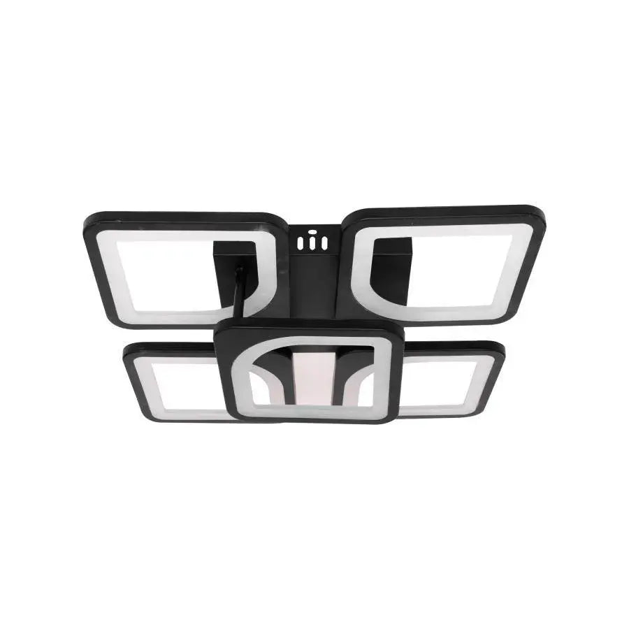 LED Lust με τηλεχειριστήριο, Ζωή, 5 τετράγωνα, 66W, κρύο/ζεστό/ουδέτερο φως, άκαμπτο, μαύρο