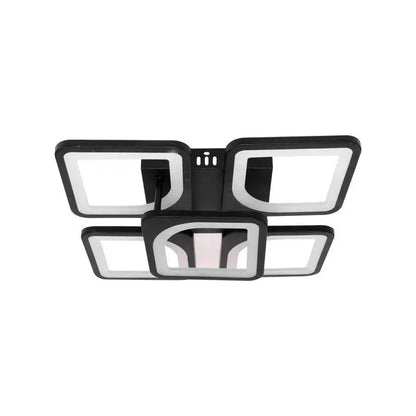LED Lust με τηλεχειριστήριο, Ζωή, 5 τετράγωνα, 66W, κρύο/ζεστό/ουδέτερο φως, άκαμπτο, μαύρο