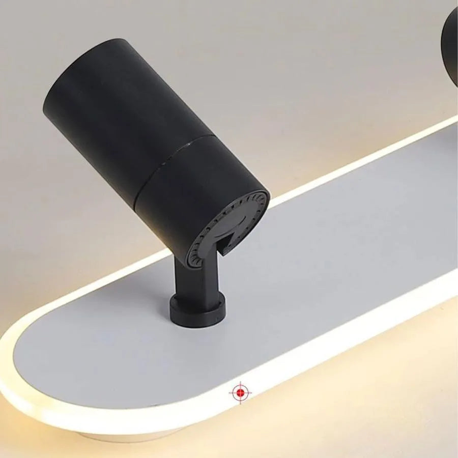 LED LED Berta 43W Ψυχρό/ζεστό/ουδέτερο ρυθμιζόμενο ακρυλικό προβολέα και λευκό και λευκό μέταλλο