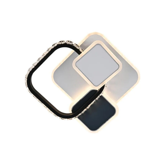 LED LED Carisa 48W, ακρυλικό και μέταλλο, λευκό και μαύρο