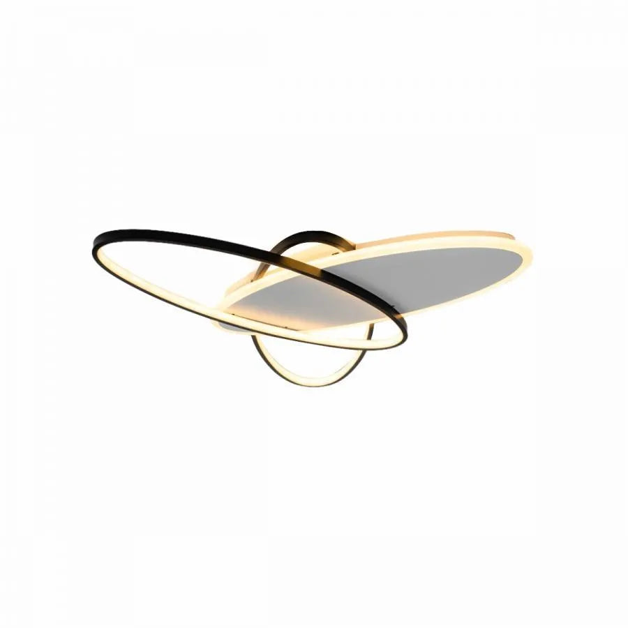LED πολυέλαιος με τηλεχειριστήριο Carolina, 81W, 3 τετράγωνα, κρύο/ζεστό/ουδέτερο φως, άκαμπτο, μαύρο
