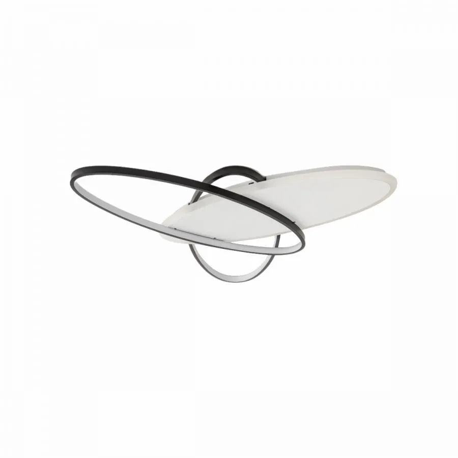 LED πολυέλαιος με τηλεχειριστήριο Carolina, 81W, 3 τετράγωνα, κρύο/ζεστό/ουδέτερο φως, άκαμπτο, μαύρο