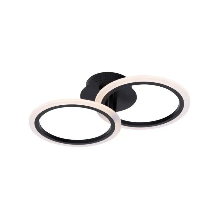 LED πολυέλαιος με τηλεχειριστήριο Betty, 28W, 2 κύκλοι, κρύο/ζεστό/ουδέτερο φως, ασταθές, μαύρο