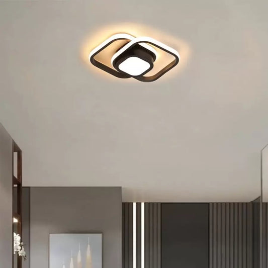 LUD LED DUOFORM, 25W, Γεωμετρικός σχεδιασμός, Στρογγυλεμένο τετράγωνο, μαύρο, ζεστό/κρύο/ουδέτερο φως