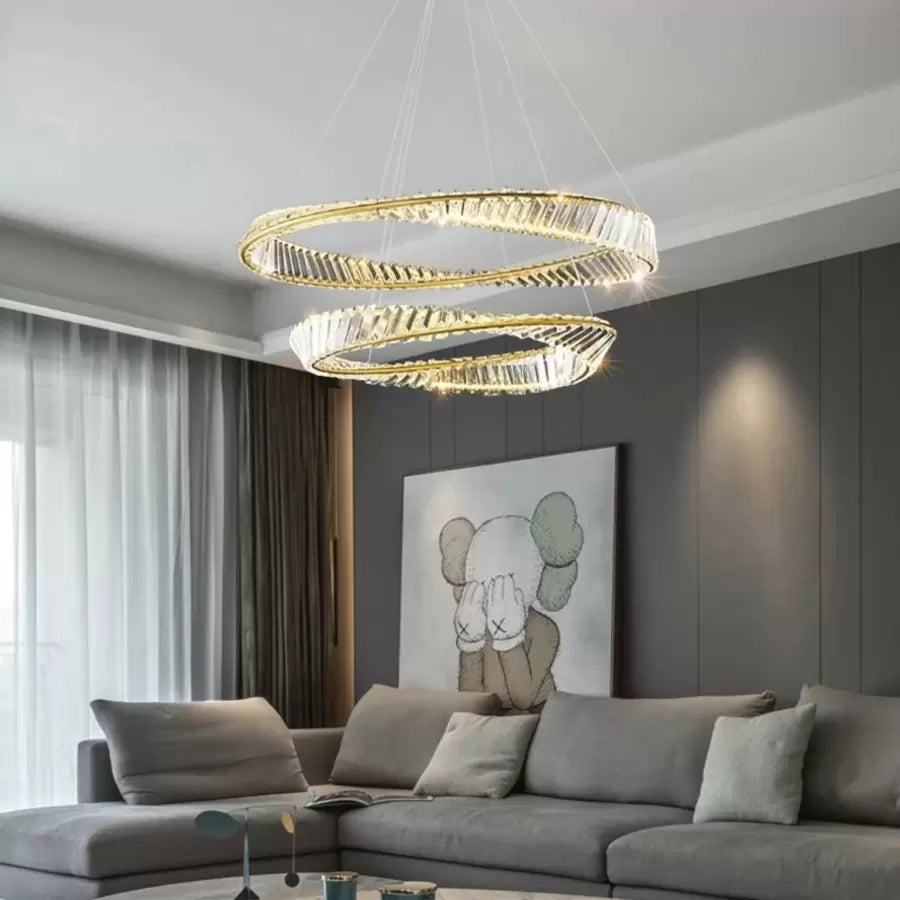 LED LED Crystal LED με τηλεχειριστήριο χρυσού Cairro 98W