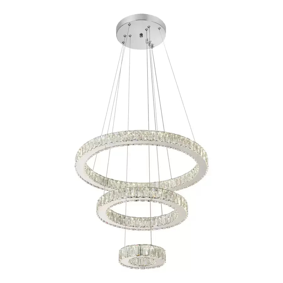 Lulus LED Crystal με τηλεχειριστήριο Canaan 120W Dimable Silver