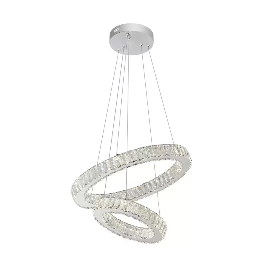 Lulus οδήγησε Cristal Cassian 80W Dimable Diameter 50cm ασήμι