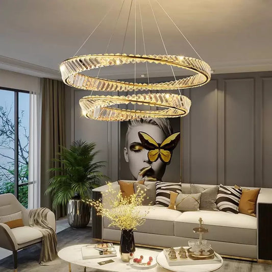 LED LED Crystal LED με τηλεχειριστήριο χρυσού Cairro 98W