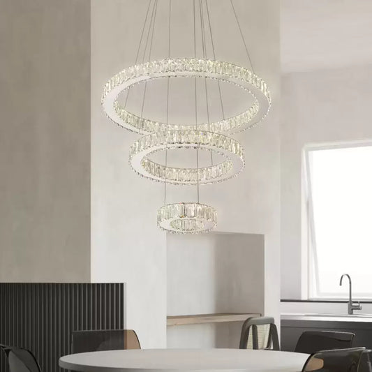 Lulus LED Crystal με τηλεχειριστήριο Canaan 120W Dimable Silver