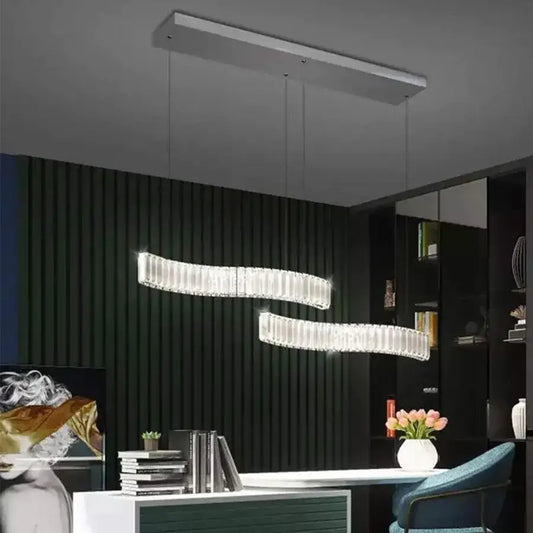 Lust LED Crystal με τηλεχειριστήριο Merve 24W Shiny Chrome