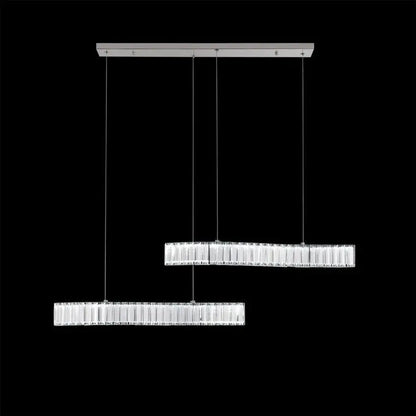 Lust LED Crystal με τηλεχειριστήριο Merve 24W Shiny Chrome