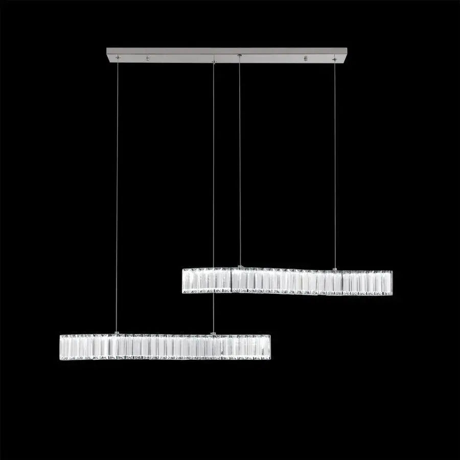 Lust LED Crystal με τηλεχειριστήριο Merve 24W Shiny Chrome