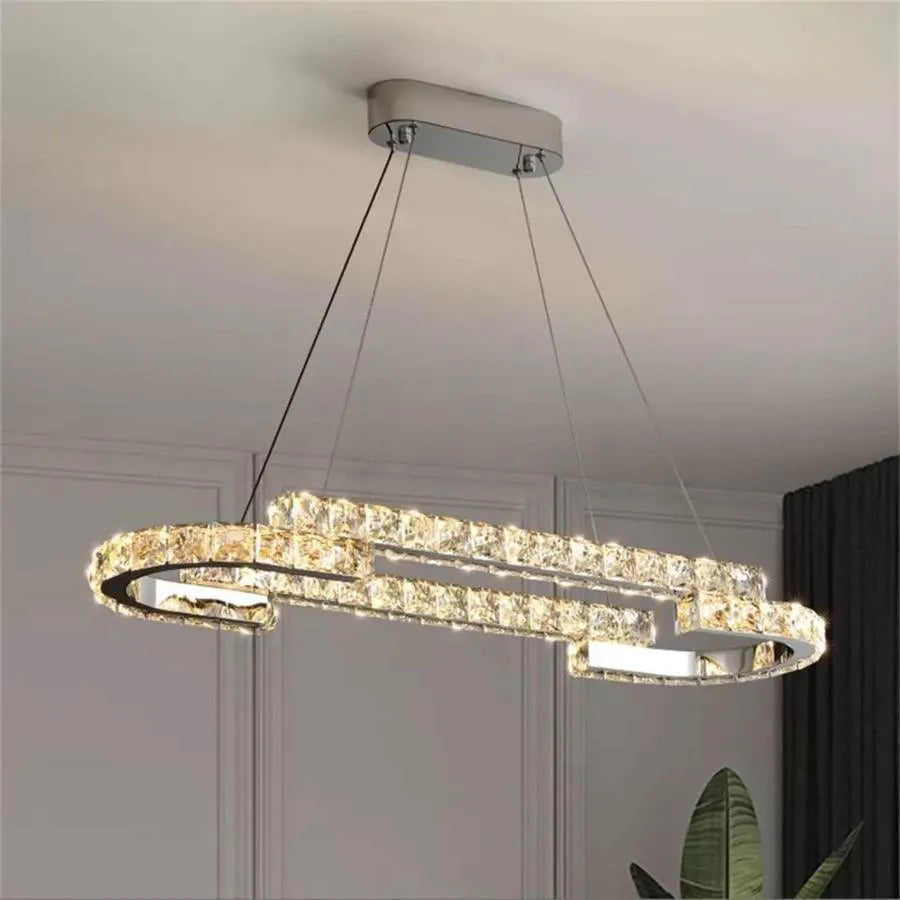 Lulus LED Crystal με τηλεχειριστήριο Samira 86W, Silver