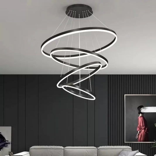 LED Lulus με τηλεχειριστήριο Azariah 112W Dimable Black
