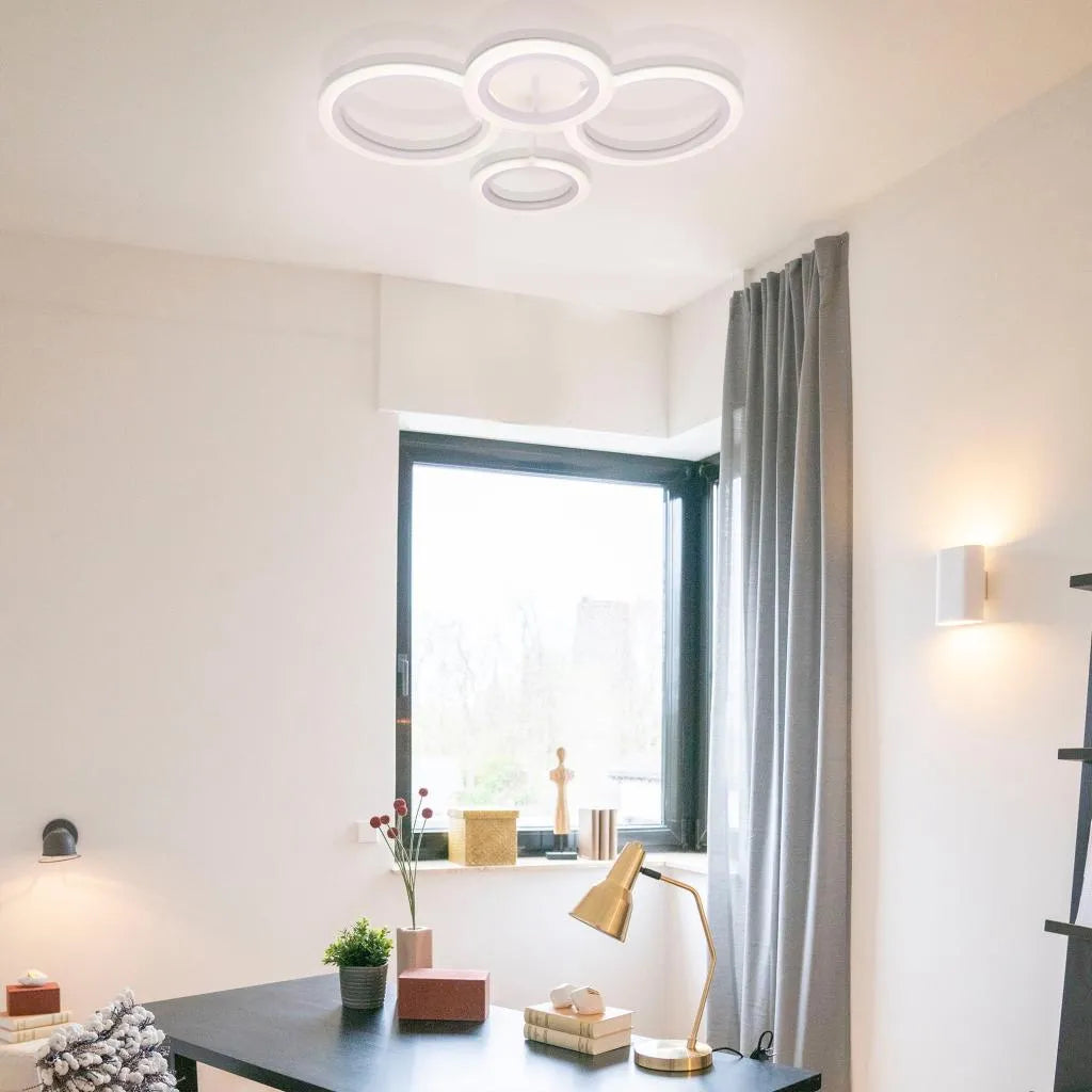 LED LED LED Remote 44W Betty White - 4 κύκλοι, Dimable, κρύο/ζεστό/ουδέτερο φως
