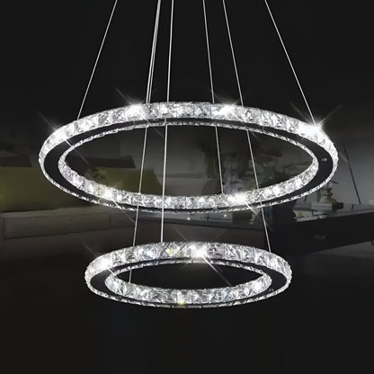LED LED LUD LUMINIS, 58W, Crystal και Metal, Dimable, Ρυθμιζόμενο ύψος, κρύο/ζεστό/ουδέτερο φως, πολυτελές φωτισμό