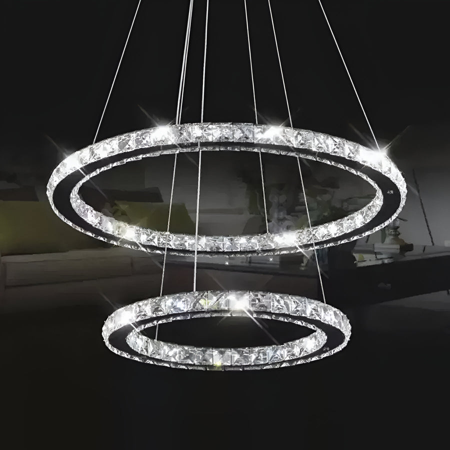 LED LED LUD LUMINIS, 58W, Crystal και Metal, Dimable, Ρυθμιζόμενο ύψος, κρύο/ζεστό/ουδέτερο φως, πολυτελές φωτισμό