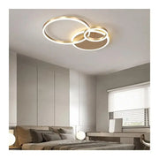 Ο πολυέλαιος LED με τηλεχειριστήριο Myrene, 110W, χρυσό, ασταθές