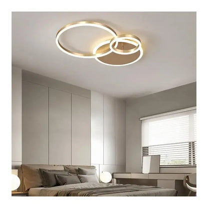Ο πολυέλαιος LED με τηλεχειριστήριο Myrene, 110W, χρυσό, ασταθές