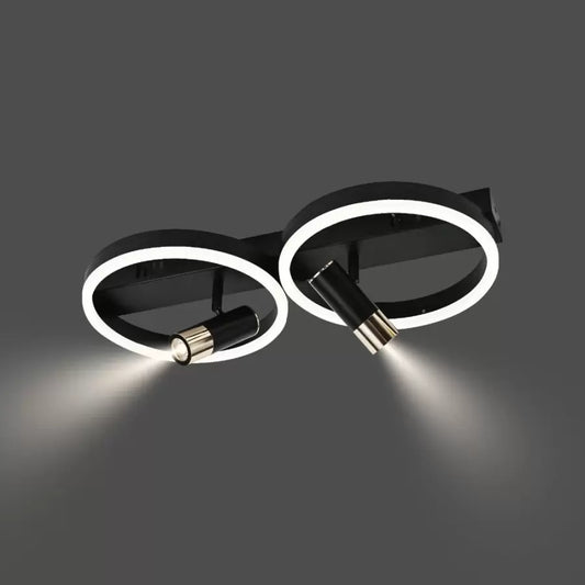 LED Lulus με Rube Ruben 34W Dimable Black Remote
