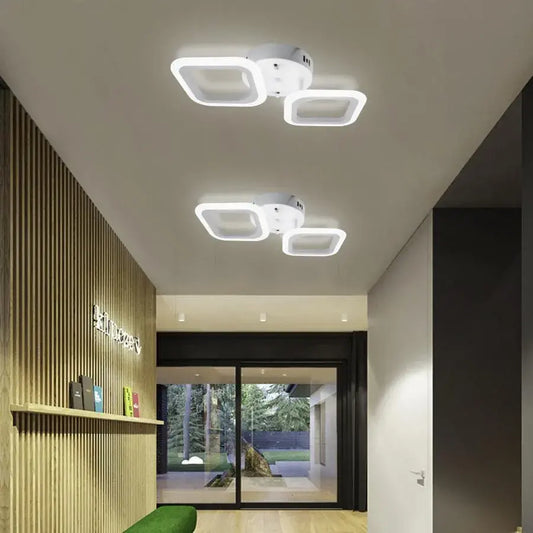 LED LED Erika, 11W, 2 τετράγωνα, ουδέτερο φως, λευκό