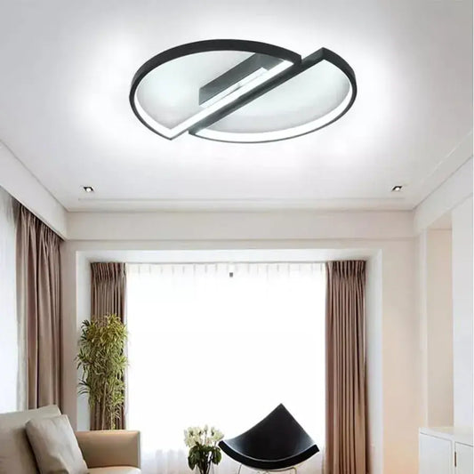 LED LED Vector Arcus, Semicircles, 35W, Metallic, Wasable, κρύο/ζεστό/ουδέτερο φως, μαύρο, ελάχιστο σχέδιο