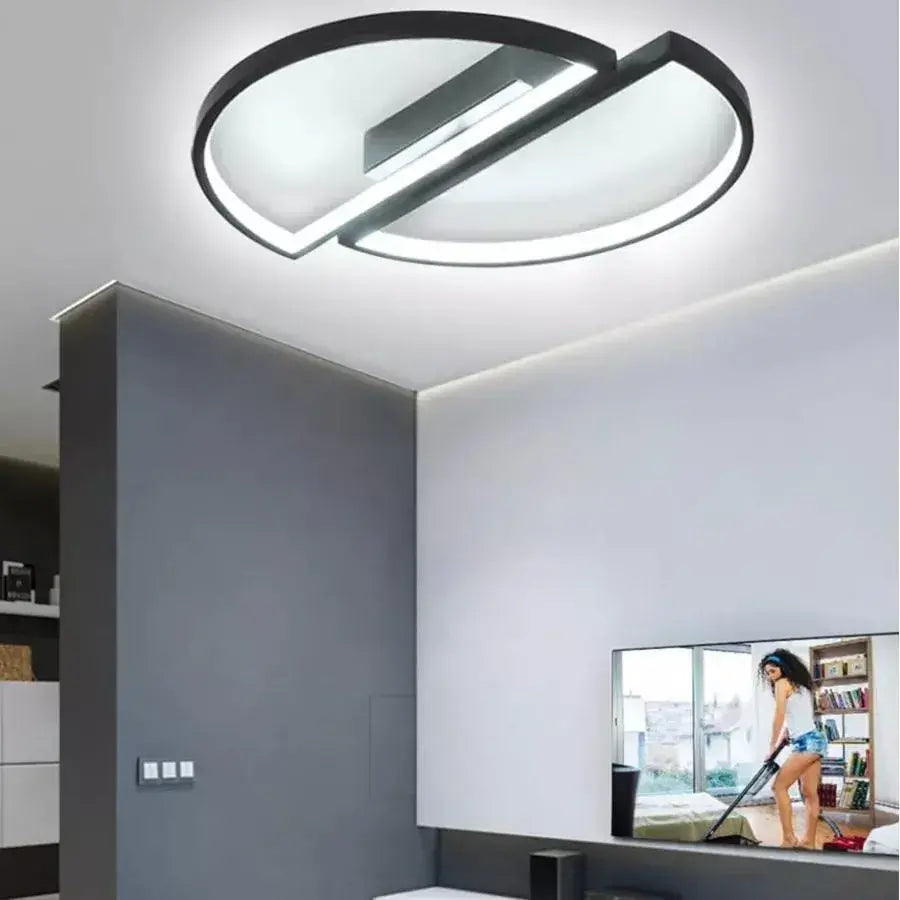 LED LED Vector Arcus, Semicircles, 35W, Metallic, Wasable, κρύο/ζεστό/ουδέτερο φως, μαύρο, ελάχιστο σχέδιο