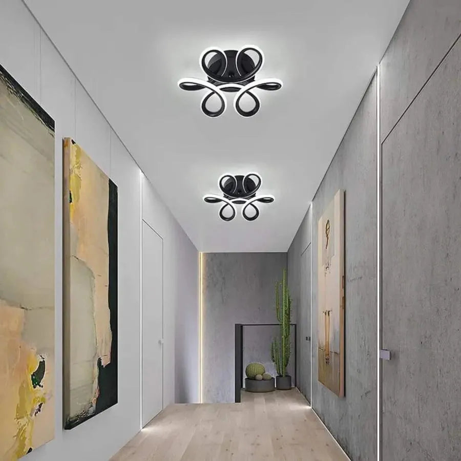 LED LED Helix, 44W, κυματιστό, κρύο/ζεστό/ουδέτερο φως, μαύρο