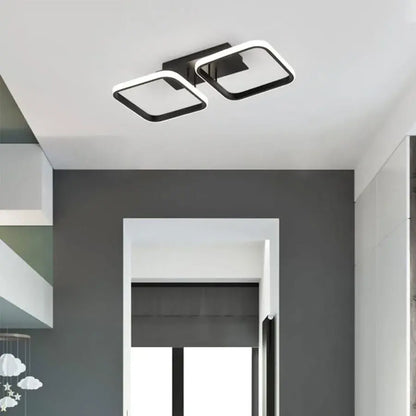 LED LED Vertex Πλέγμα παράλληλη, 16W, 2 τετράγωνα κρύο/ζεστό/ουδέτερο φως, μαύρο