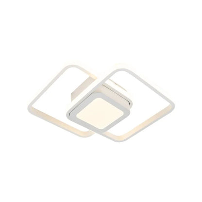 LED LED DuOform, 36W, Γεωμετρικός σχεδιασμός, στρογγυλεμένο τετράγωνο, λευκό, ζεστό/κρύο/ουδέτερο φως